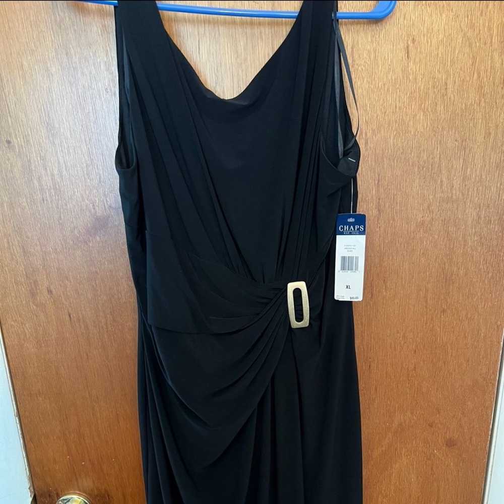 Chaps Black Sleeveless Dress